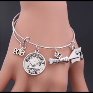 2018 Silver Graduation Charm Bracelet